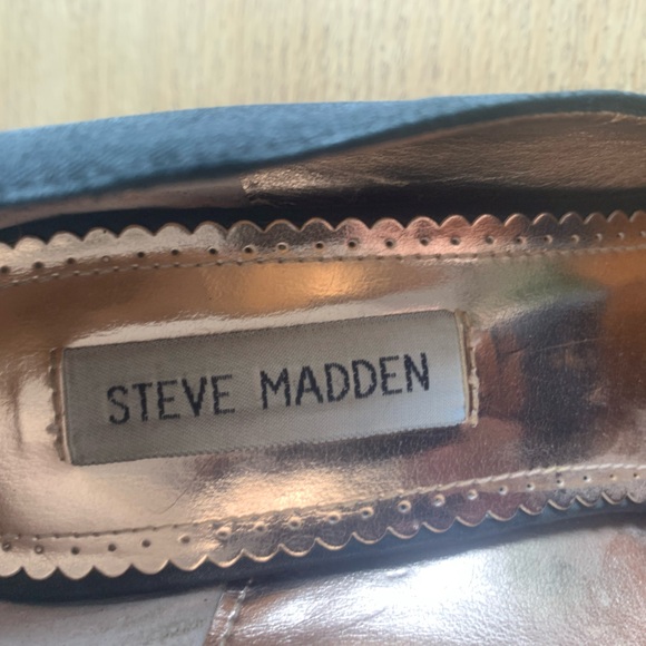 Steve Madden Dazed Black Pointy Heel Pumps Women's 8 1/2 Fabric Leather Prelov - Picture 2 of 8